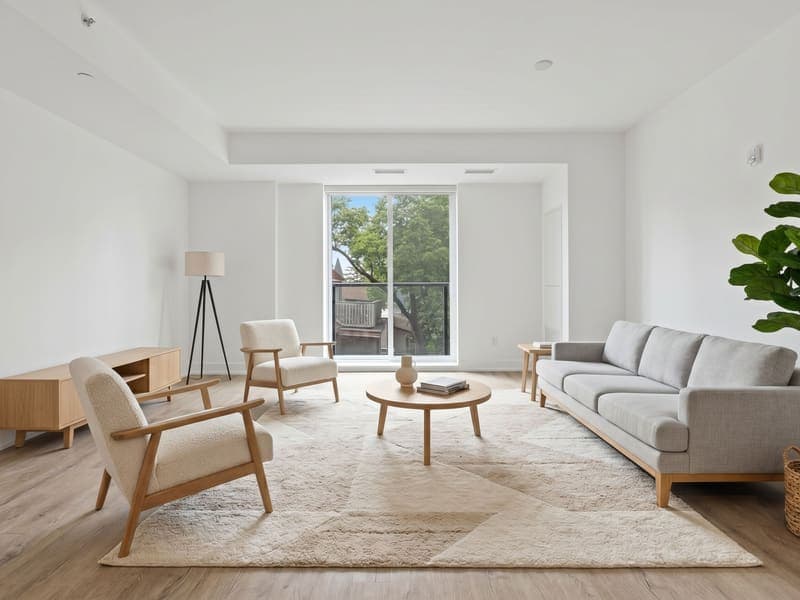 Scandinavian staged living room — AI virtual staging result
