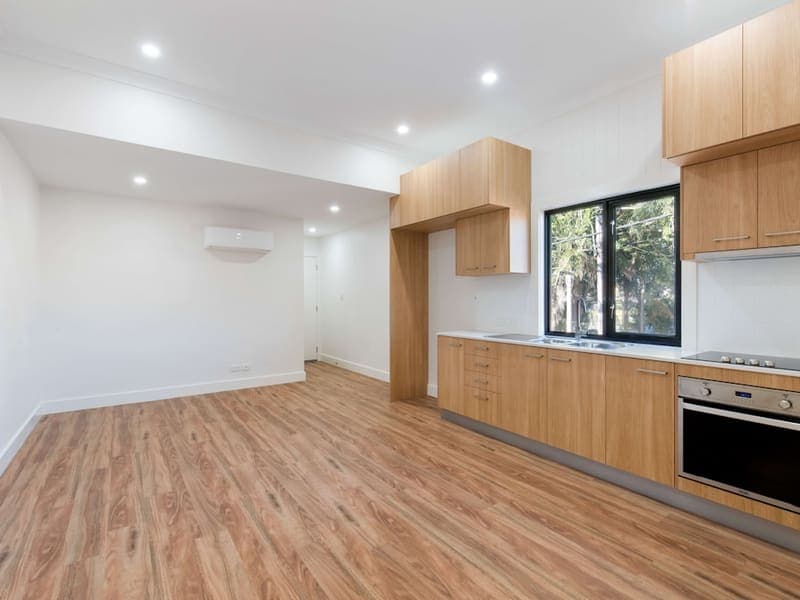 Empty kitchen before AI virtual staging