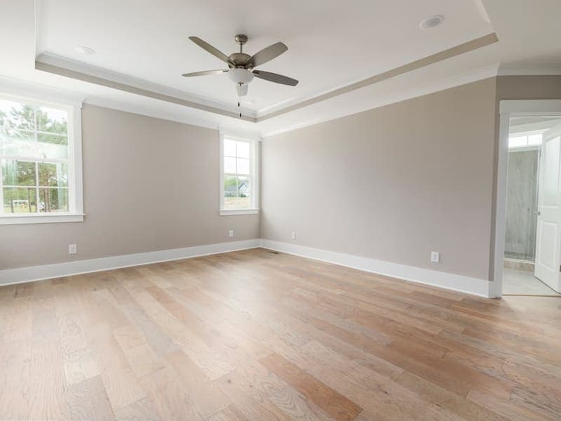 Empty bedroom before AI virtual staging