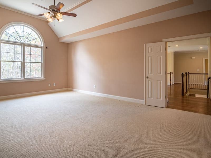 Empty bedroom before AI virtual staging