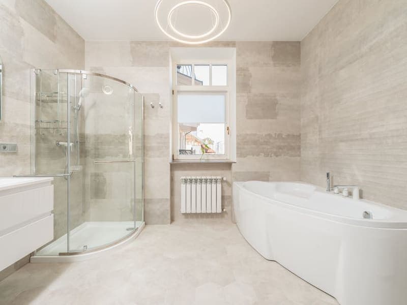 Empty bathroom before AI virtual staging