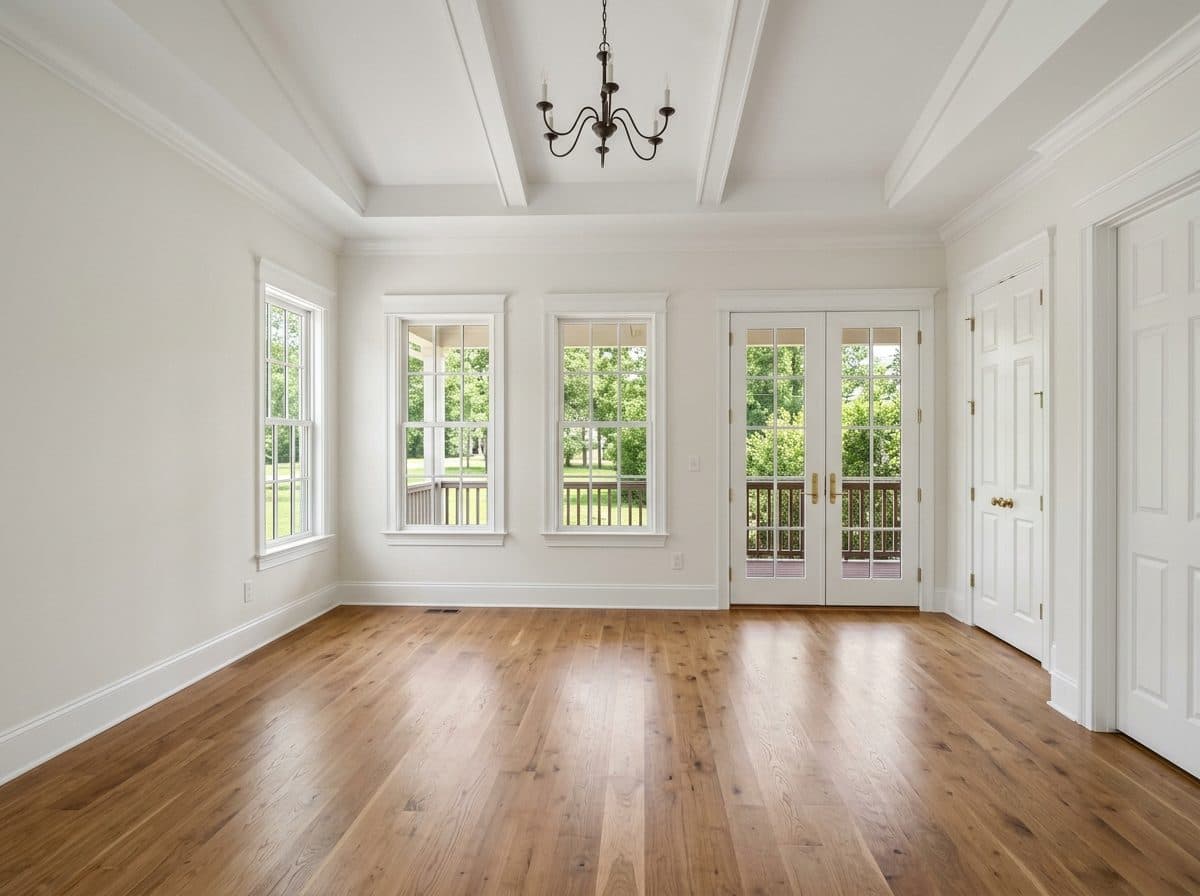 Empty bedroom before AI virtual staging