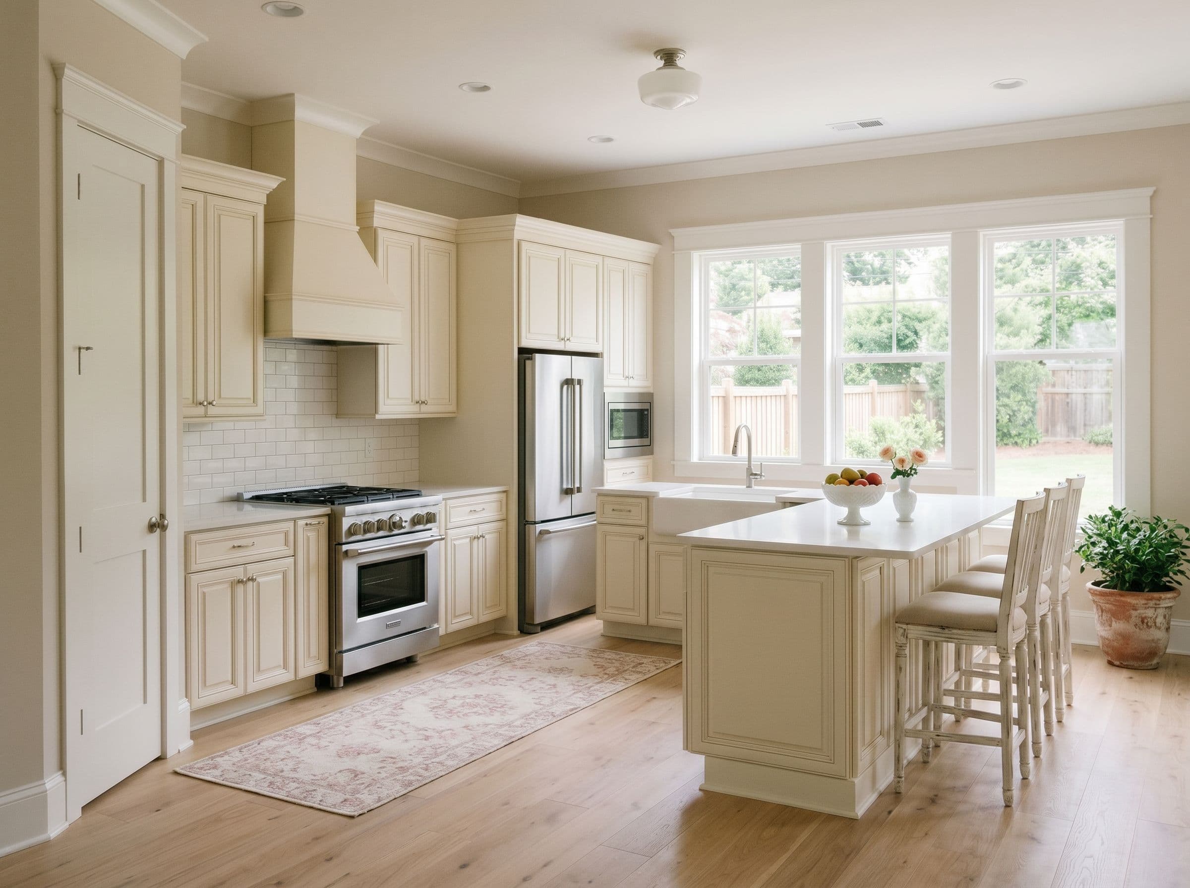 Shabby Chic staged kitchen — AI virtual staging result