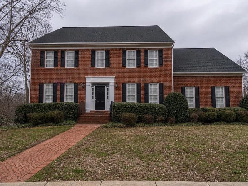 Empty exterior before AI virtual staging